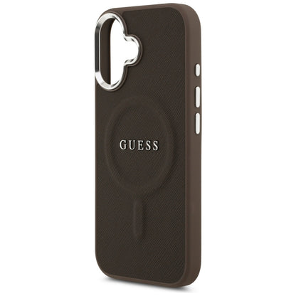 Custodia MagSafe per Apple iPhone 17, Guess, Classic Logo, Marrone