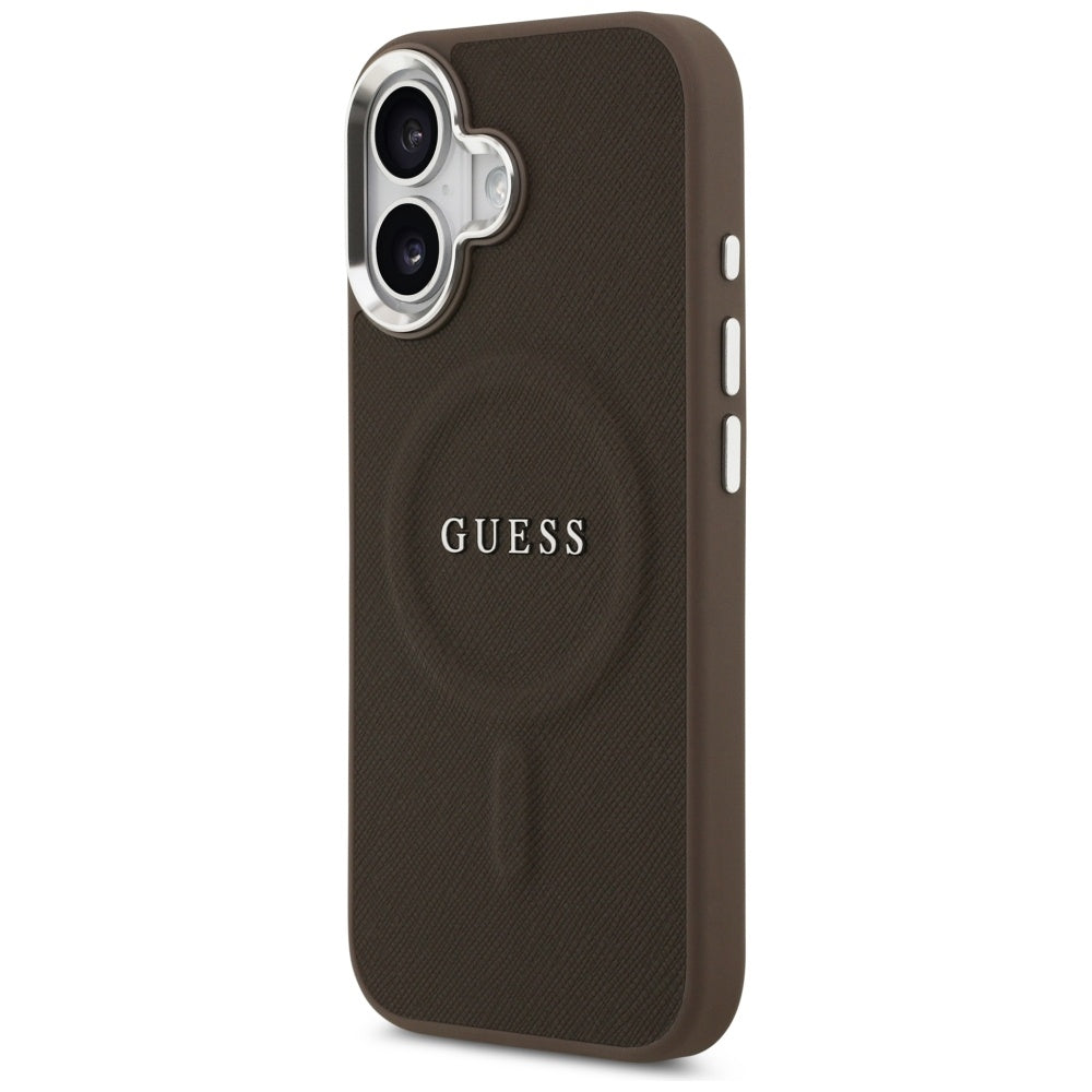 Custodia MagSafe per Apple iPhone 17, Guess, Classic Logo, Marrone