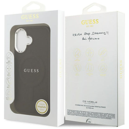 Custodia MagSafe per Apple iPhone 17, Guess, Classic Logo, Marrone