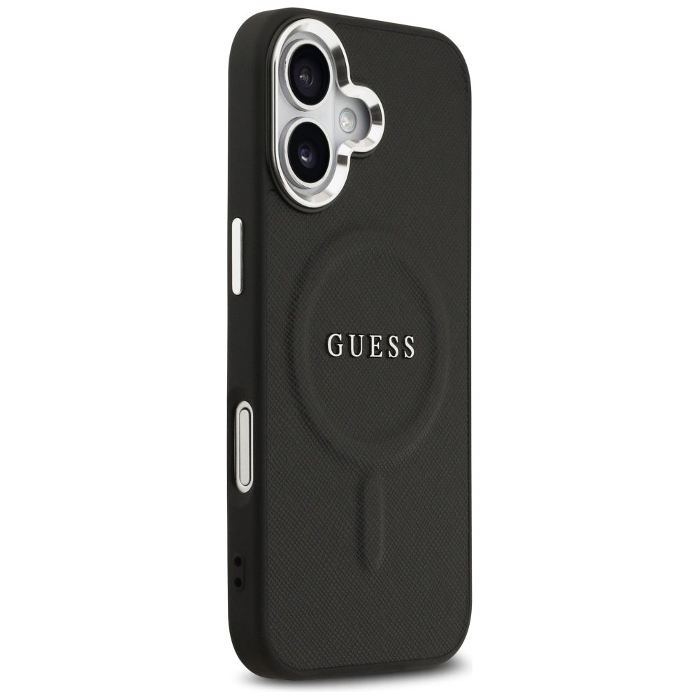 Custodia MagSafe per Apple iPhone 17, Guess, Classic Logo, Nera