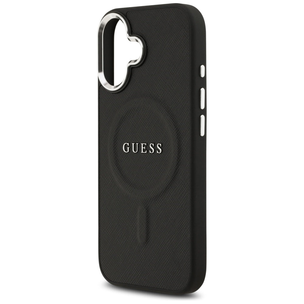 Custodia MagSafe per Apple iPhone 17, Guess, Classic Logo, Nera