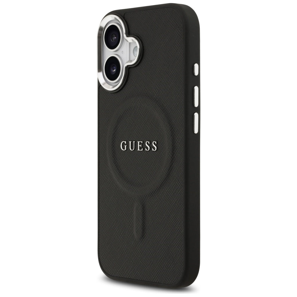 Custodia MagSafe per Apple iPhone 17, Guess, Classic Logo, Nera