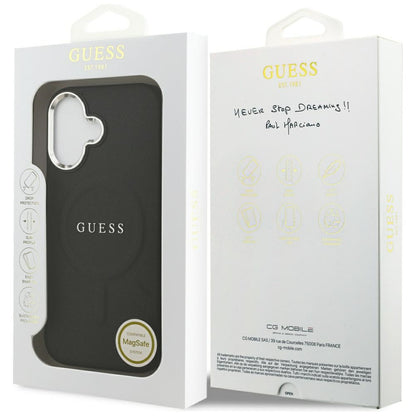 Custodia MagSafe per Apple iPhone 17, Guess, Classic Logo, Nera