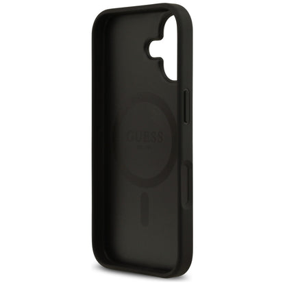 Custodia MagSafe per Apple iPhone 17, Guess, Grained Flowers, Nera