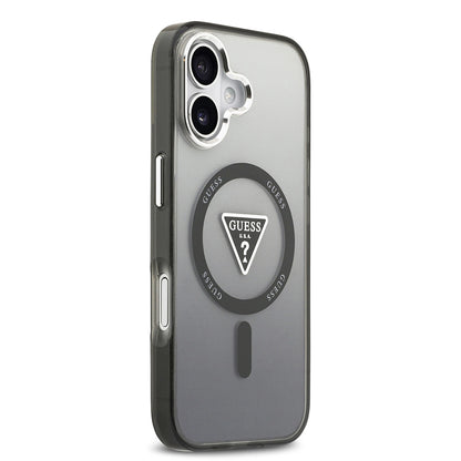 MagSafe Case for Apple iPhone 17, Guess, IML Gradient Triangle Logo, Black