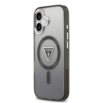 MagSafe Case for Apple iPhone 17, Guess, IML Gradient Triangle Logo, Black