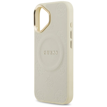 Custodia MagSafe per Apple iPhone 17, Guess, Peony Hot Stamp, Beige