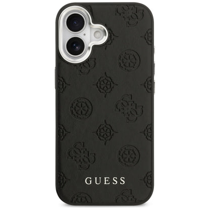 Custodia MagSafe per Apple iPhone 17, Guess, Peony Hot Stamp Script, Nera