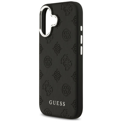 Custodia MagSafe per Apple iPhone 17, Guess, Peony Hot Stamp Script, Nera