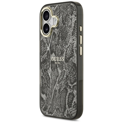 Custodia MagSafe per Apple iPhone 17, Guess, Python Pattern, Nera