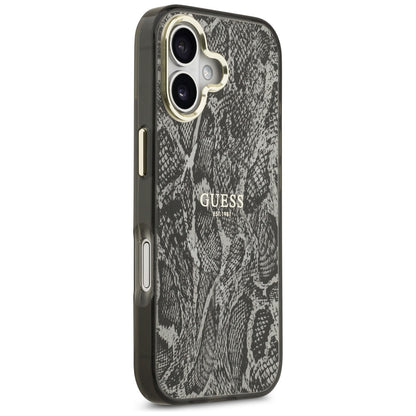 Custodia MagSafe per Apple iPhone 17, Guess, Python Pattern, Nera