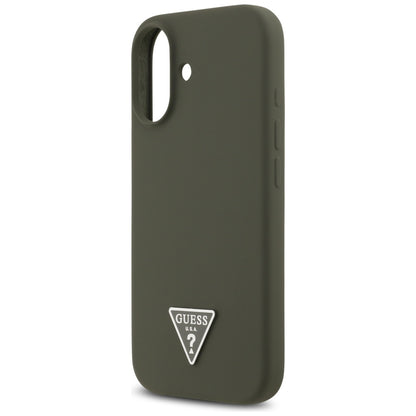 Custodia MagSafe per Apple iPhone 17, Guess, Logo Triangolo, Kaki