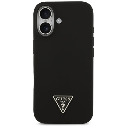 Custodia MagSafe per Apple iPhone 17, Guess, Logo Triangolo, Nera