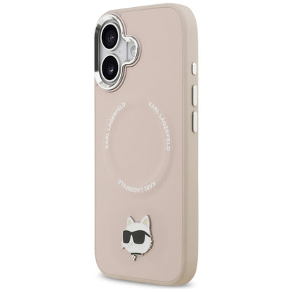 Custodia MagSafe per Apple iPhone 17, Karl Lagerfeld, Choupette Pin, Rosa