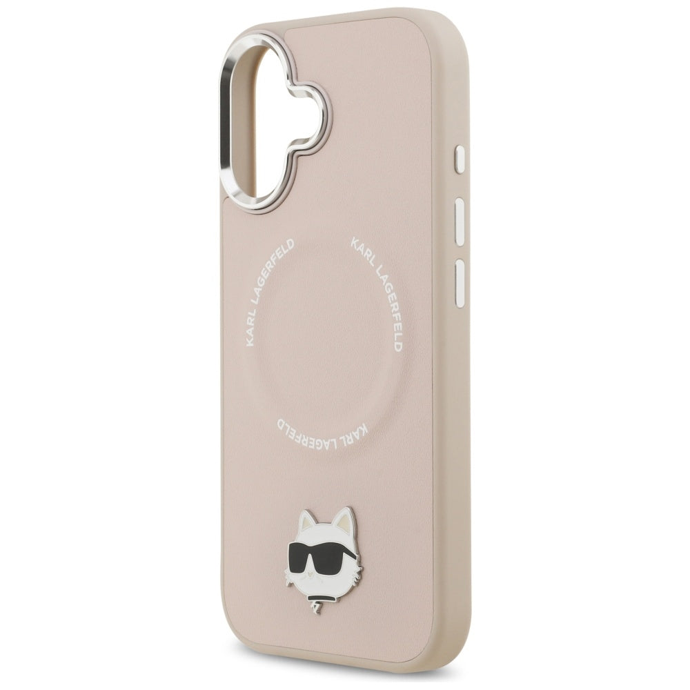 Custodia MagSafe per Apple iPhone 17, Karl Lagerfeld, Choupette Pin, Rosa
