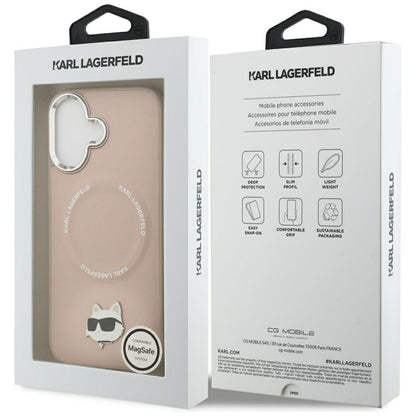 Custodia MagSafe per Apple iPhone 17, Karl Lagerfeld, Choupette Pin, Rosa