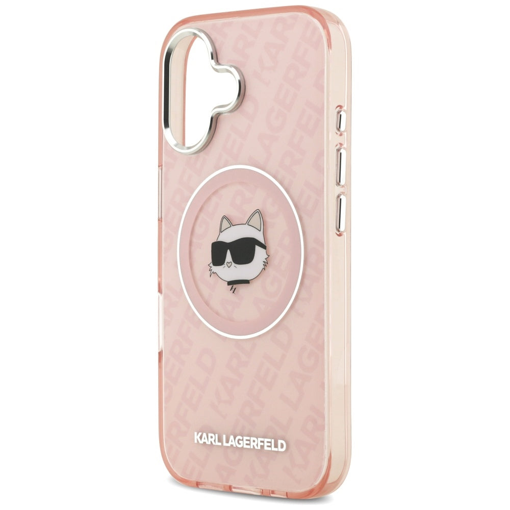 Custodia MagSafe per Apple iPhone 17, Karl Lagerfeld, IML Choupette's Head, Rosa
