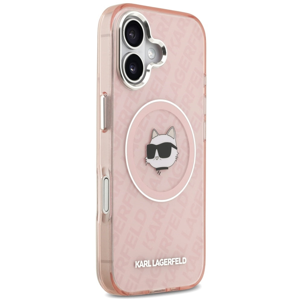Custodia MagSafe per Apple iPhone 17, Karl Lagerfeld, IML Choupette's Head, Rosa