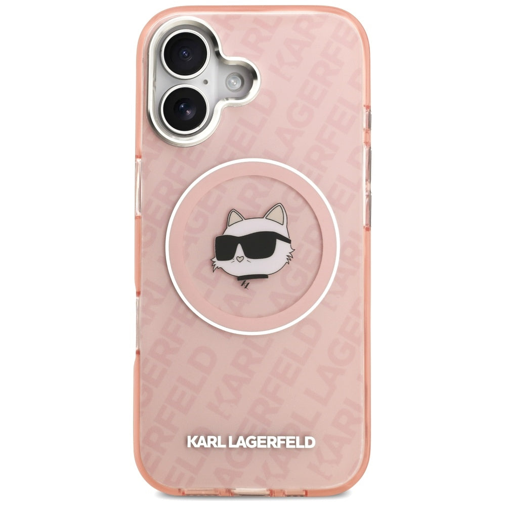 Custodia MagSafe per Apple iPhone 17, Karl Lagerfeld, IML Choupette's Head, Rosa