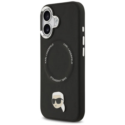 Custodia MagSafe per Apple iPhone 17, Karl Lagerfeld, Karl Pin, Nera