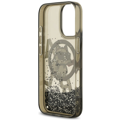 Custodia MagSafe per Apple iPhone 17, Karl Lagerfeld, Liquid Glitter Logo Choupette, Nera