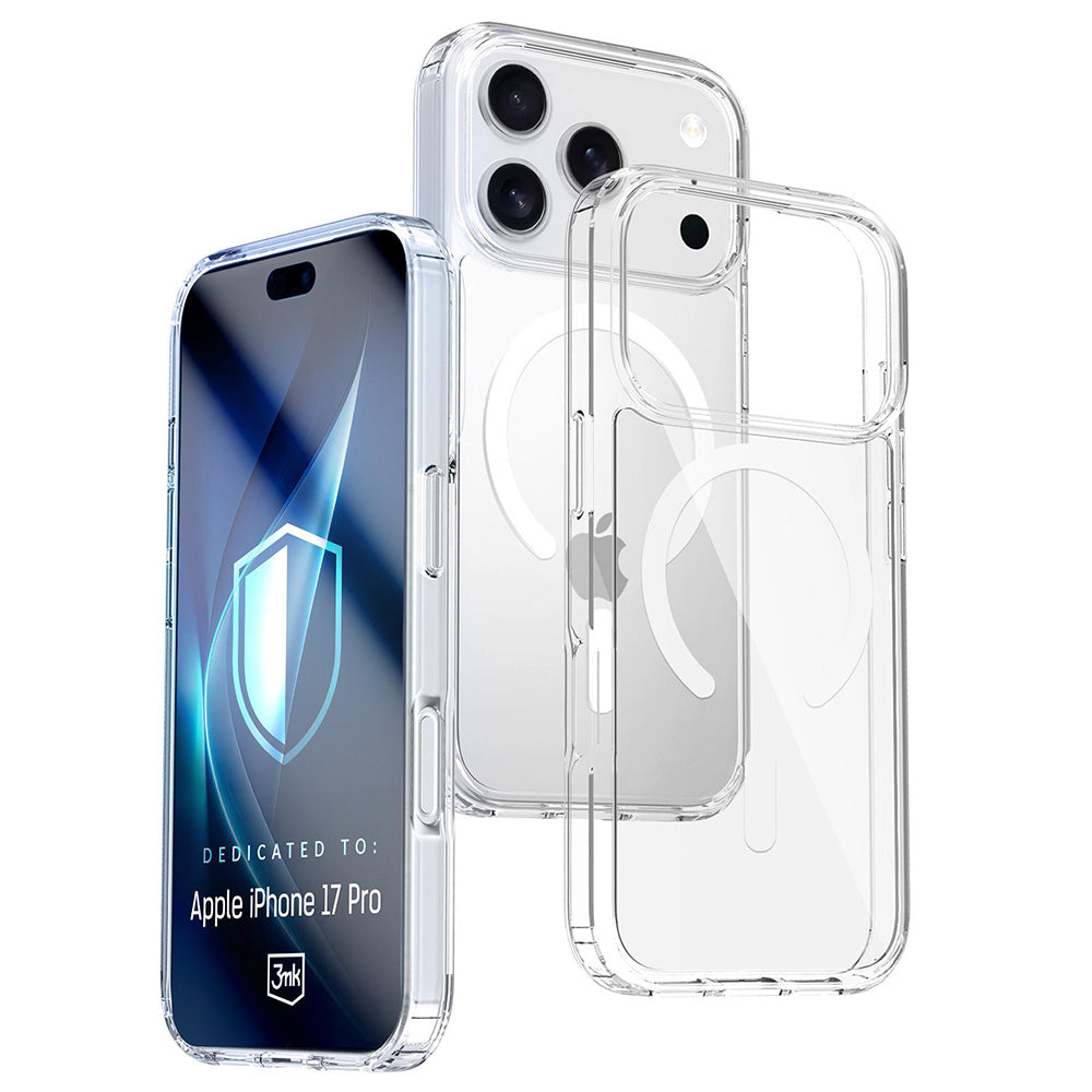 Custodia MagSafe per Apple iPhone 17 Pro, 3MK, Armor MagCase, Trasparente