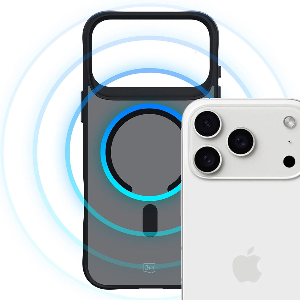 Custodia MagSafe per Apple iPhone 17 Pro, 3MK, Smoke MagCase, Nera