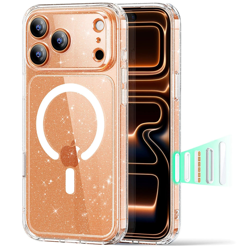 MagSafe Case for Apple iPhone 17 Pro, ESR, Classic Hybrid Shimmer, Transparent