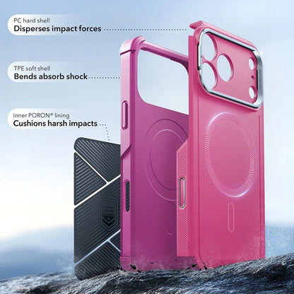 Custodia MagSafe per Apple iPhone 17 Pro, ESR, Cyber Armor Kickstand, Rosa