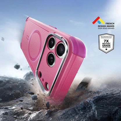 Custodia MagSafe per Apple iPhone 17 Pro, ESR, Cyber Armor Kickstand, Rosa