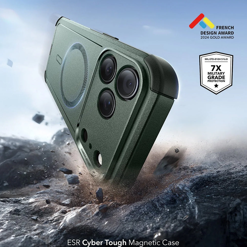 Custodia MagSafe per Apple iPhone 17 Pro, ESR, Cyber, Verde