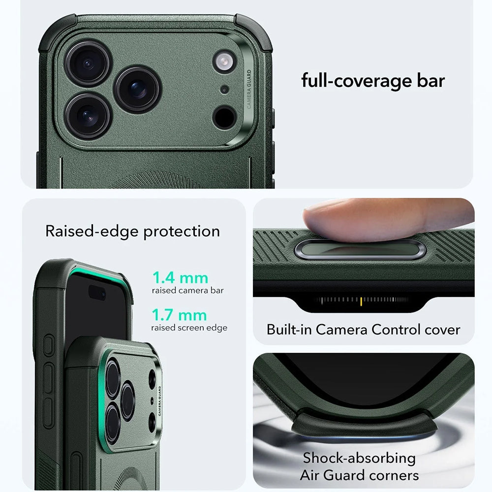 Custodia MagSafe per Apple iPhone 17 Pro, ESR, Cyber, Verde