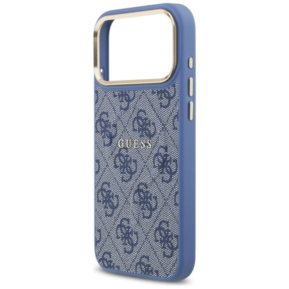 Custodia MagSafe per Apple iPhone 17 Pro, Guess, 4G Classic, Blu