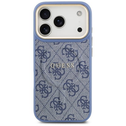 Custodia MagSafe per Apple iPhone 17 Pro, Guess, 4G Classic, Blu