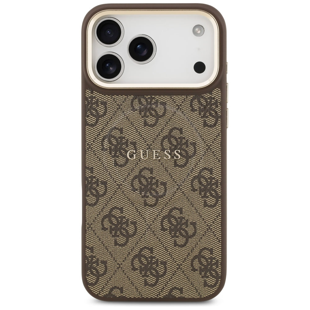 Custodia MagSafe per Apple iPhone 17 Pro, Guess, 4G Classic, Marrone