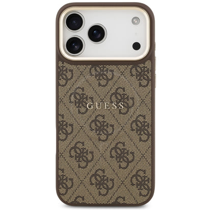 Custodia MagSafe per Apple iPhone 17 Pro, Guess, 4G Classic, Marrone