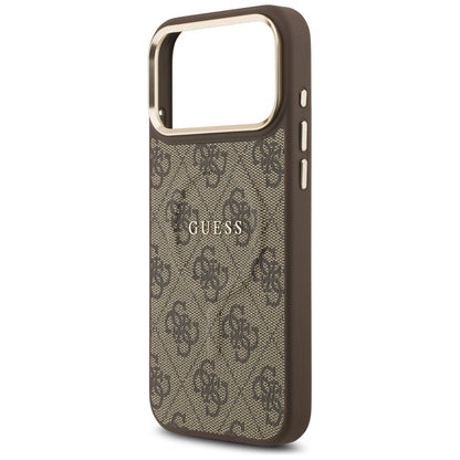 Custodia MagSafe per Apple iPhone 17 Pro, Guess, 4G Classic, Marrone