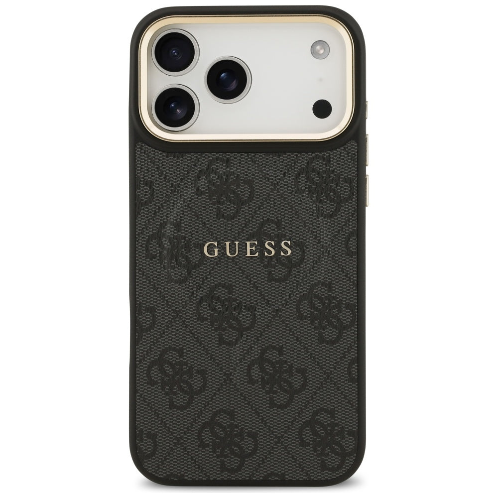 Custodia MagSafe per Apple iPhone 17 Pro, Guess, 4G Classic, Nera
