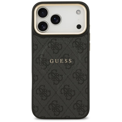 Custodia MagSafe per Apple iPhone 17 Pro, Guess, 4G Classic, Nera