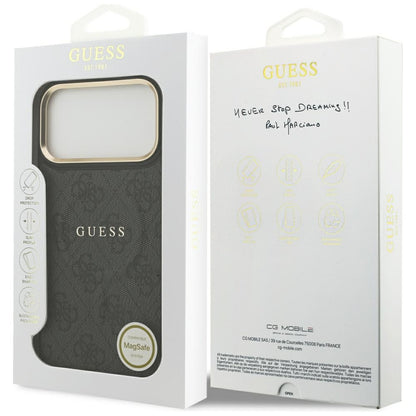 Custodia MagSafe per Apple iPhone 17 Pro, Guess, 4G Classic, Nera