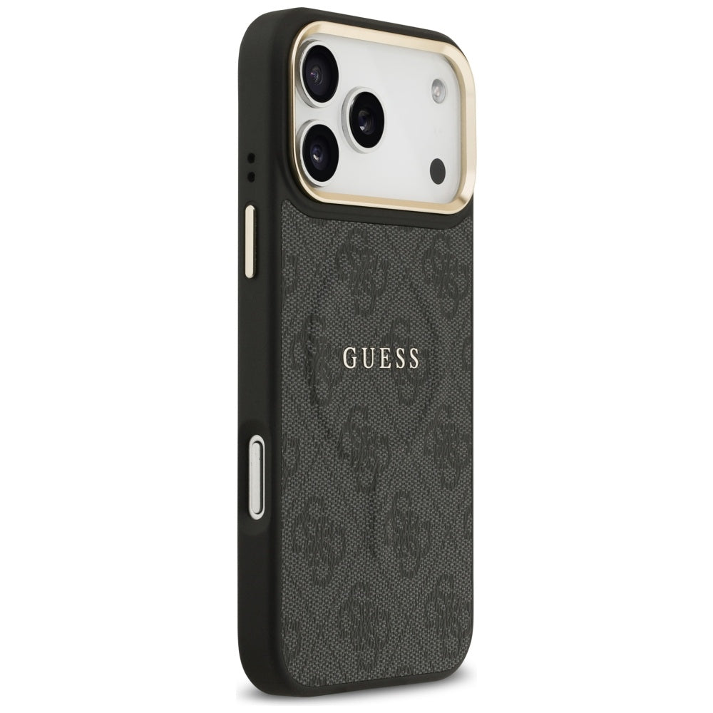 Custodia MagSafe per Apple iPhone 17 Pro, Guess, 4G Classic, Nera