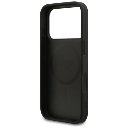 Custodia MagSafe per Apple iPhone 17 Pro, Guess, 4G Ring Classic Logo, Nera