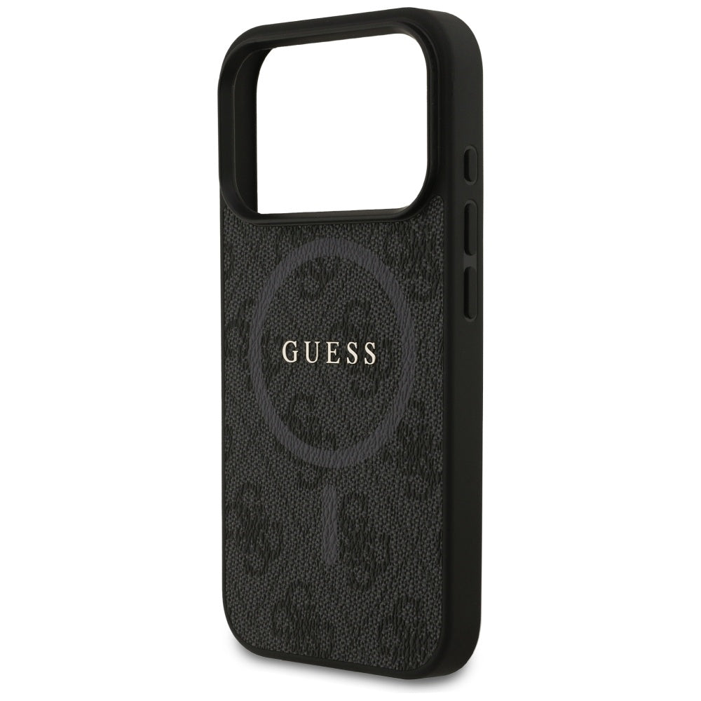 Custodia MagSafe per Apple iPhone 17 Pro, Guess, 4G Ring Classic Logo, Nera