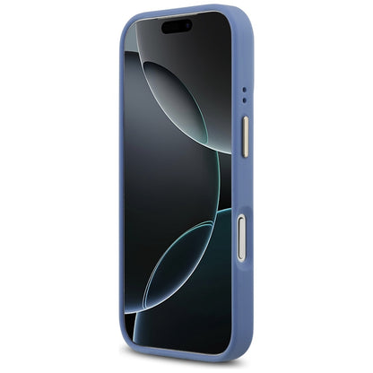 Custodia MagSafe per Apple iPhone 17 Pro, Guess, Logo Strass 4G, Blu