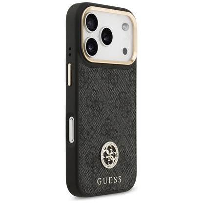 Custodia MagSafe per Apple iPhone 17 Pro, Guess, Logo Strass 4G, Nera