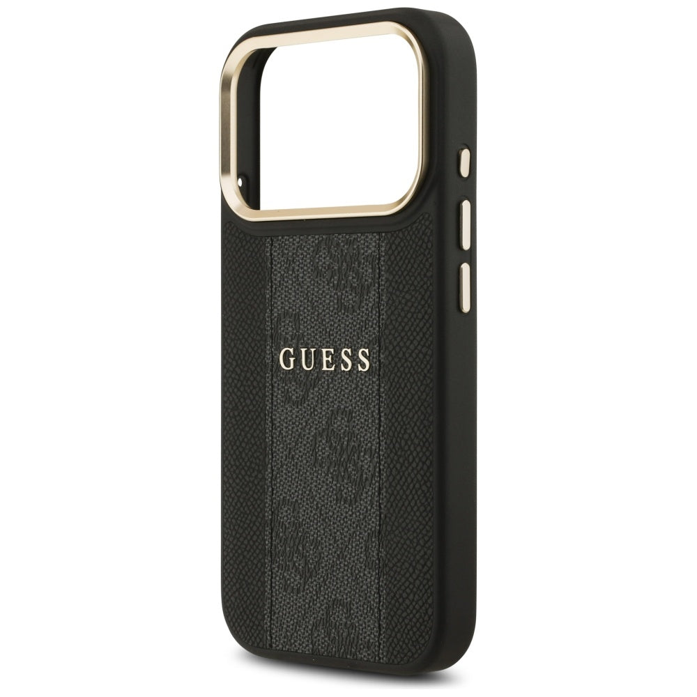 Custodia MagSafe per Apple iPhone 17 Pro, Guess, 4G Stripe, Nera