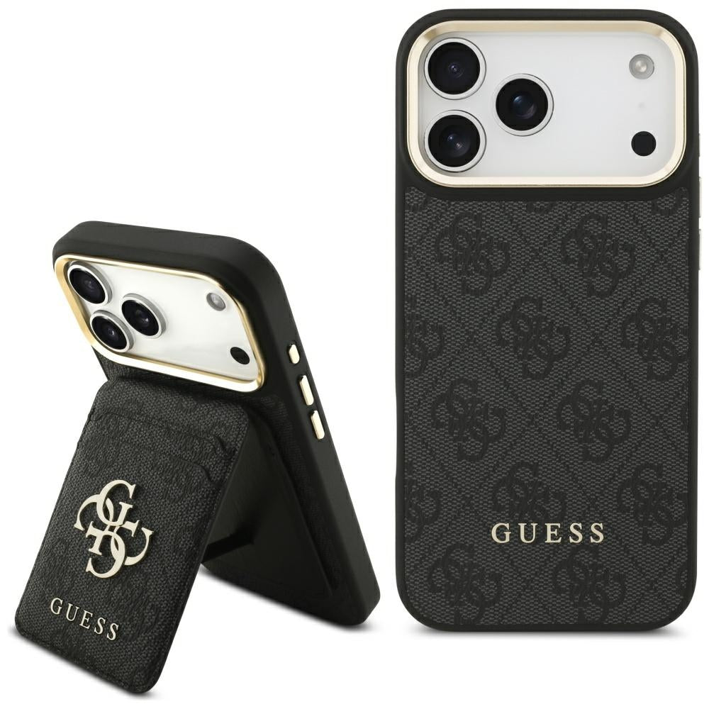 Custodia MagSafe per Apple iPhone 17 Pro, Guess, Cardslot 4G, Nera