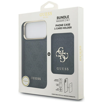 Custodia MagSafe per Apple iPhone 17 Pro, Guess, Cardslot 4G, Nera
