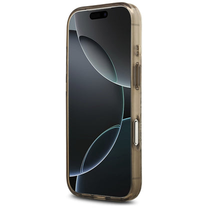 Custodia MagSafe per Apple iPhone 17 Pro, Guess, IML Flower and Tonal Circle, Marrone