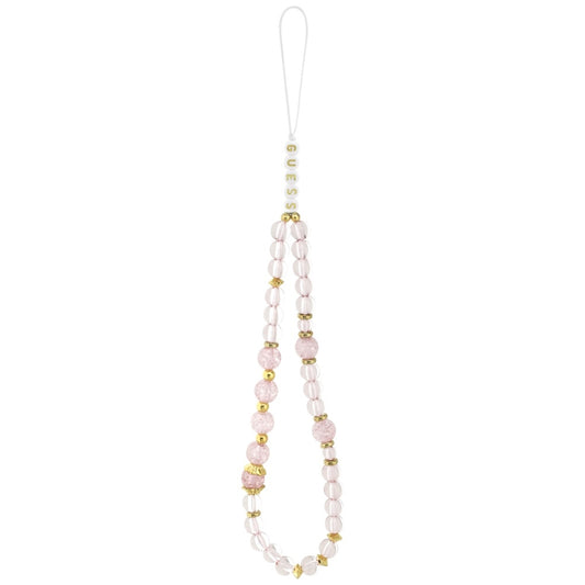 Custodia MagSafe per Apple iPhone 17 Pro, Guess, IML Flowers with Pearl Strap, Rosa